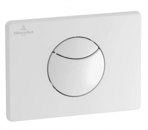 Plaque de commande WC E100 Villeroy & Boch pour 100S double chasse, blanc