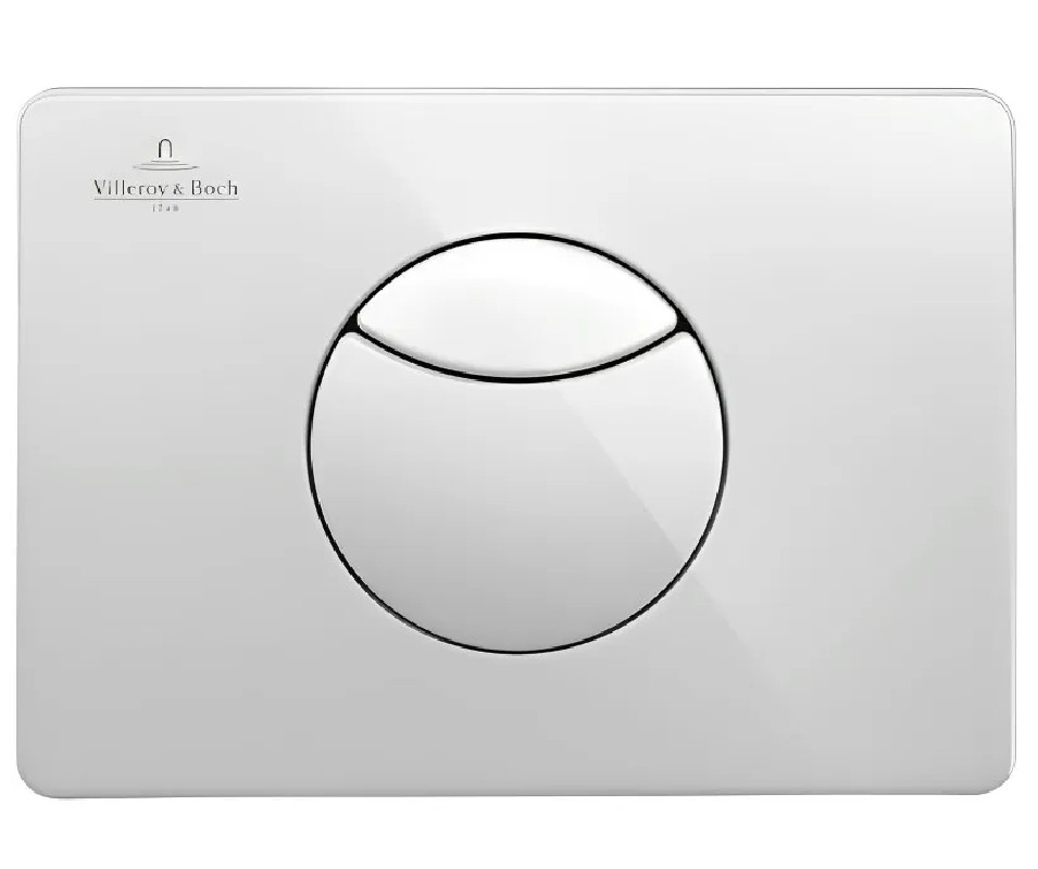 Villeroy & Boch E100 Placca di comando per WC 100S a doppio scarico, bianco