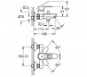 Nouveau Bauloop" single-lever bath/shower mixer tap, center distance 15 cm