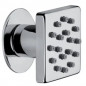 High-flow hydromassage swivel side shower, square.