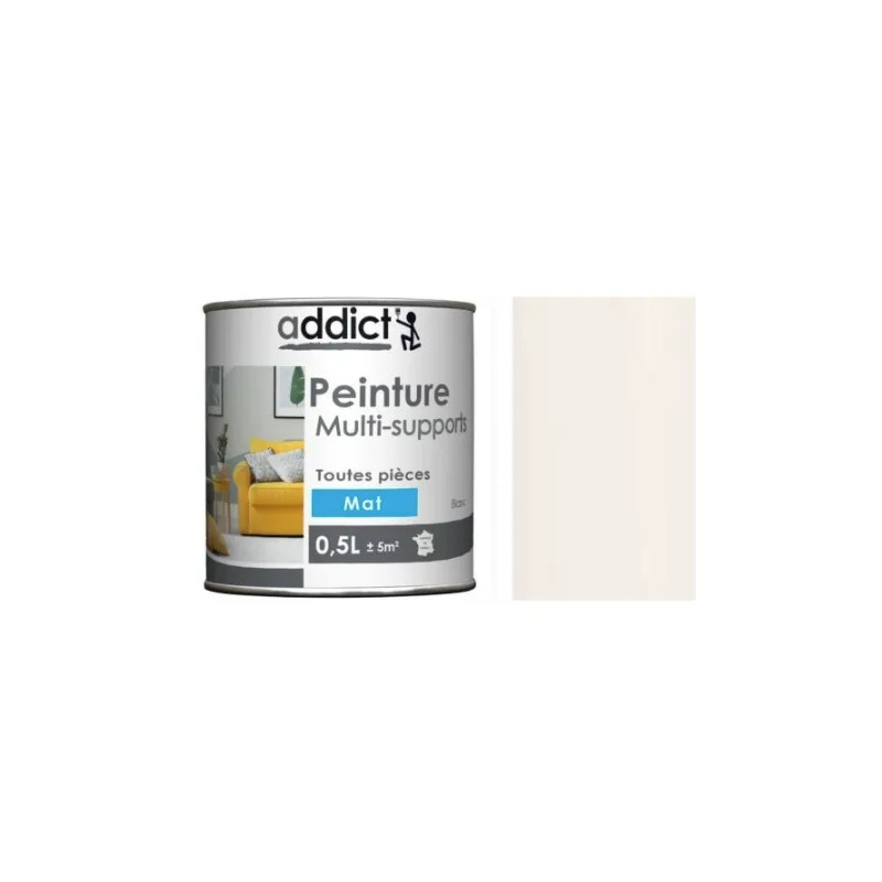 Multi-substrate acrylic paint, mat string beige, 0.5 liter.