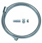 Removable 2-metre double-staple brass shower hose.