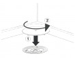 Coperchio cromato per filtro doccia, diametro 112 mm per foro da 90 mm, per SANIT 823/90-60