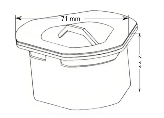 Tasse de bonde pour receveur de douche diamètre 90 mm