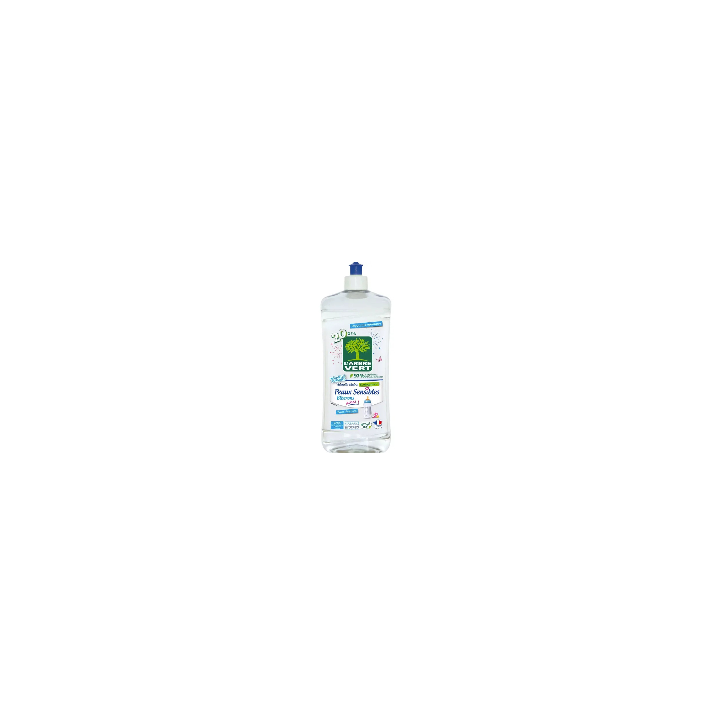 Liquide vaisselle mains peaux sensibles 750 ml.