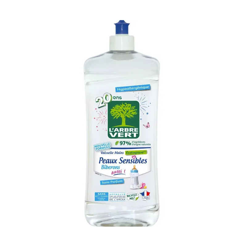 Liquide vaisselle mains peaux sensibles 750 ml.