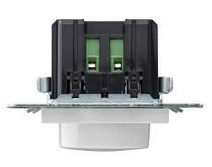 Two-wire rotary dimmer for flush-mounting.