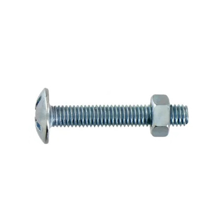 Zinc-plated stove bolt 6x80, 4 pcs. 