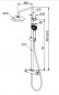 Shower column with thermostatic faucet, 20cm shower head and 3-spray hand shower.