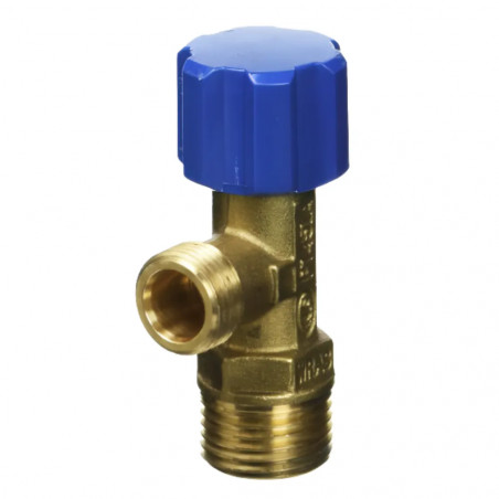 Stop valve 15x21 (1/2") - 12x17 (3/8") with support, for EVO 30670U and BI-DEBIT 30750U support frames