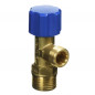 Stop valve 15x21 (1/2") - 12x17 (3/8") with support, for EVO 30670U and BI-DEBIT 30750U support frames