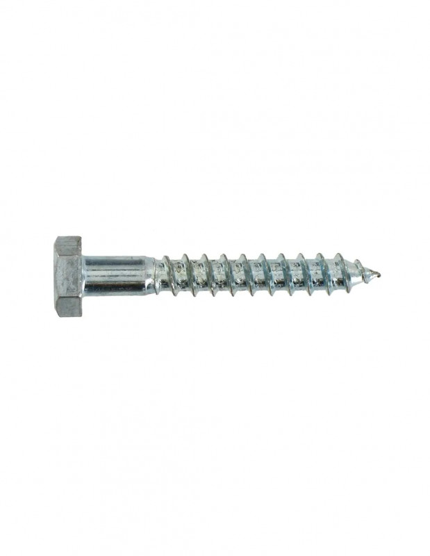 Zinc-plated steel lag bolt 6x30, 6 pcs.