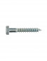 Zinc-plated steel lag bolt 6x30, 6 pcs.