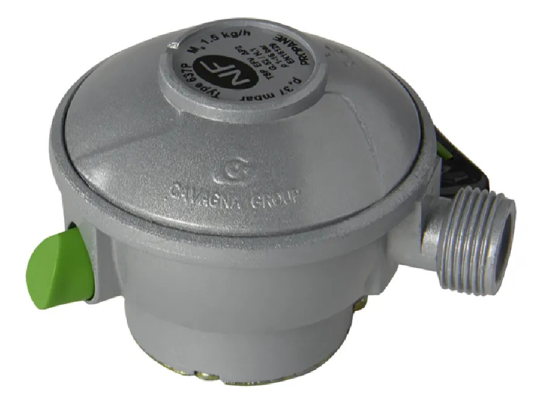 Détendeur gaz propane Quick-on connexion , diamètre 20 mm, 20x150, 1,5kg/h, 37mbar