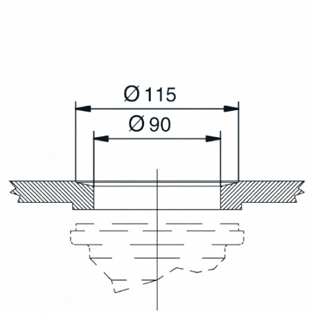 TUBE DE SURVERSE EN POLYPROPYLENE LONGUEUR170MM - LIRA