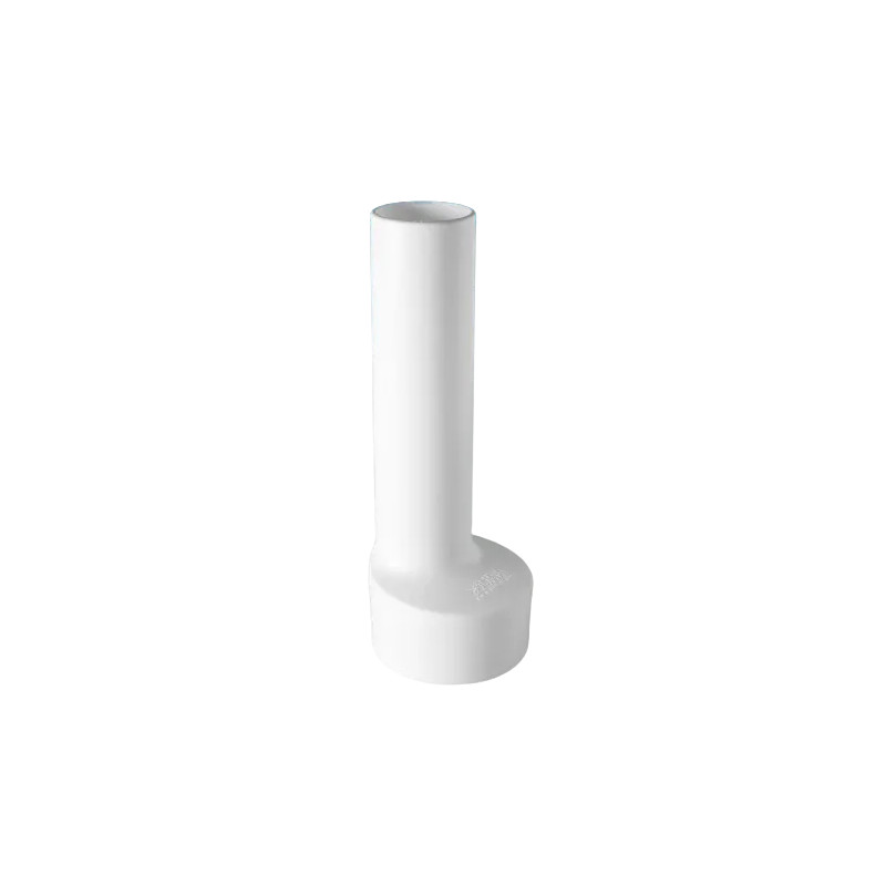 Tubo de rebose de polipropileno blanco, longitud 170 mm