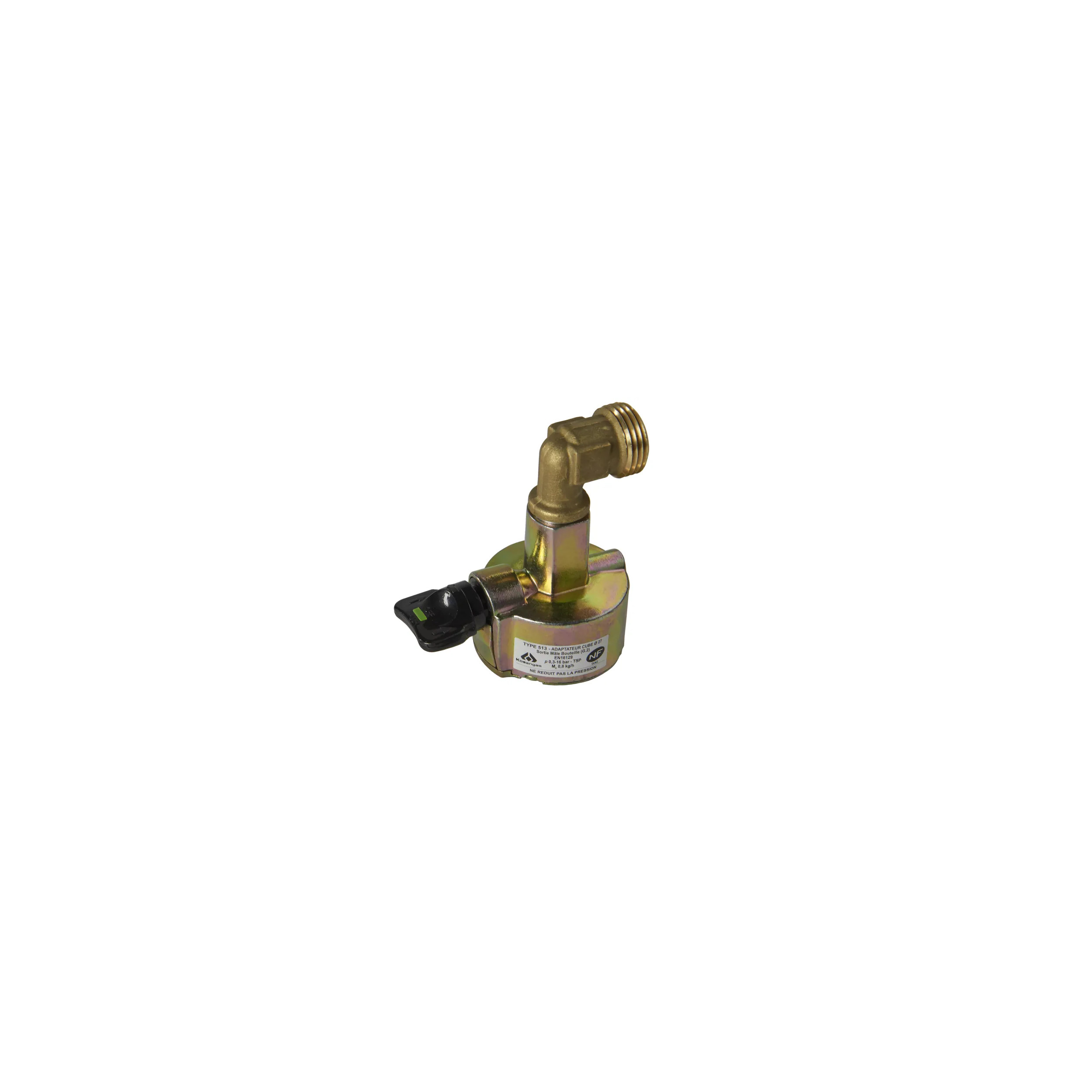 Robinet gaz adaptateur pour valve de connexion diamètre 20 mm