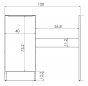 Low single cabinet 40cm, for kitchenette 1m, with side panel