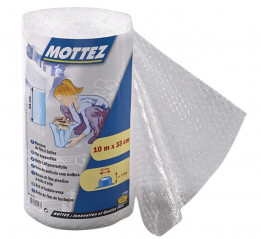 Rouleau film bulles 10m x 33cm, bulles 10mm, résistant, imperméable