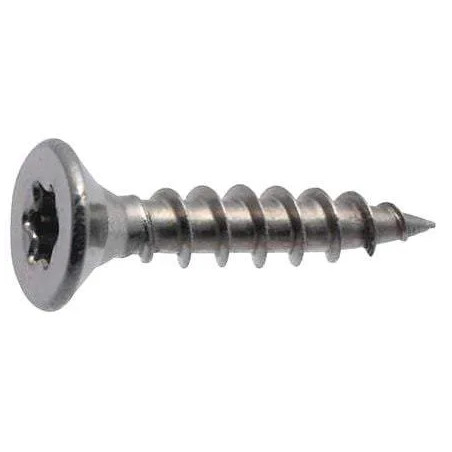 Tornillo de cabeza avellanada para aglomerado de acero inoxidable A4, 5x30mm, 17 unid.