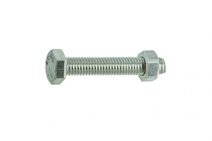 Bullone a testa esagonale A4 in acciaio inox 5x20 mm, 12 pz.