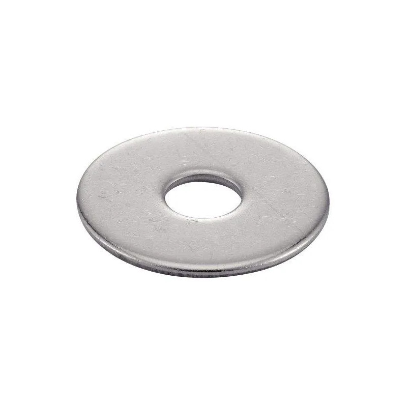 Rondella larga A4 in acciaio inox diametro 4 mm, 53 pezzi.