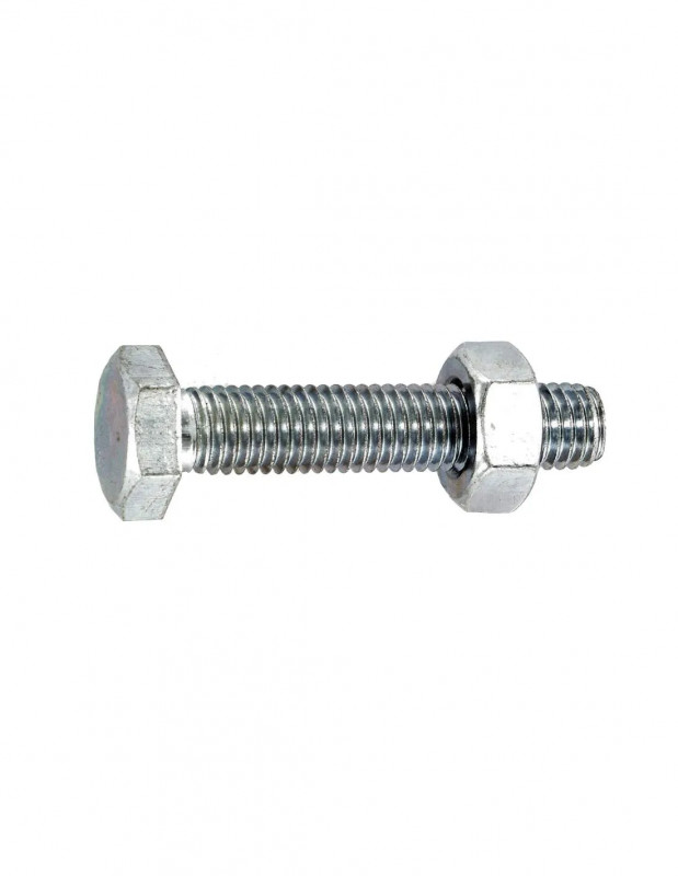 Bullone a testa esagonale in acciaio zincato 5x30 mm, 10 pz.