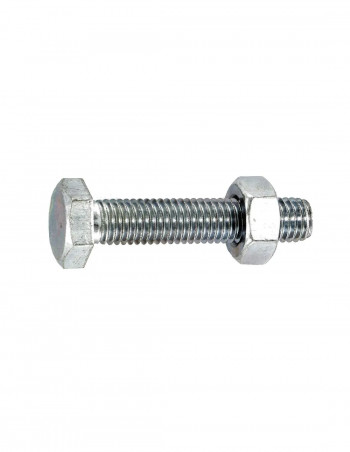 Tornillo cabeza hexagonal acero zincado 5x30mm, 10 uds.