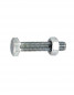 Hex head bolt zinc-plated steel 6x80mm, 3 pcs.