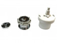 Complete pneumatic pushbutton for total evacuation chrome-plated