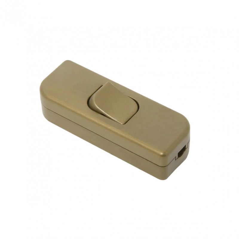 Two-wire rocker switch, 2A, gold