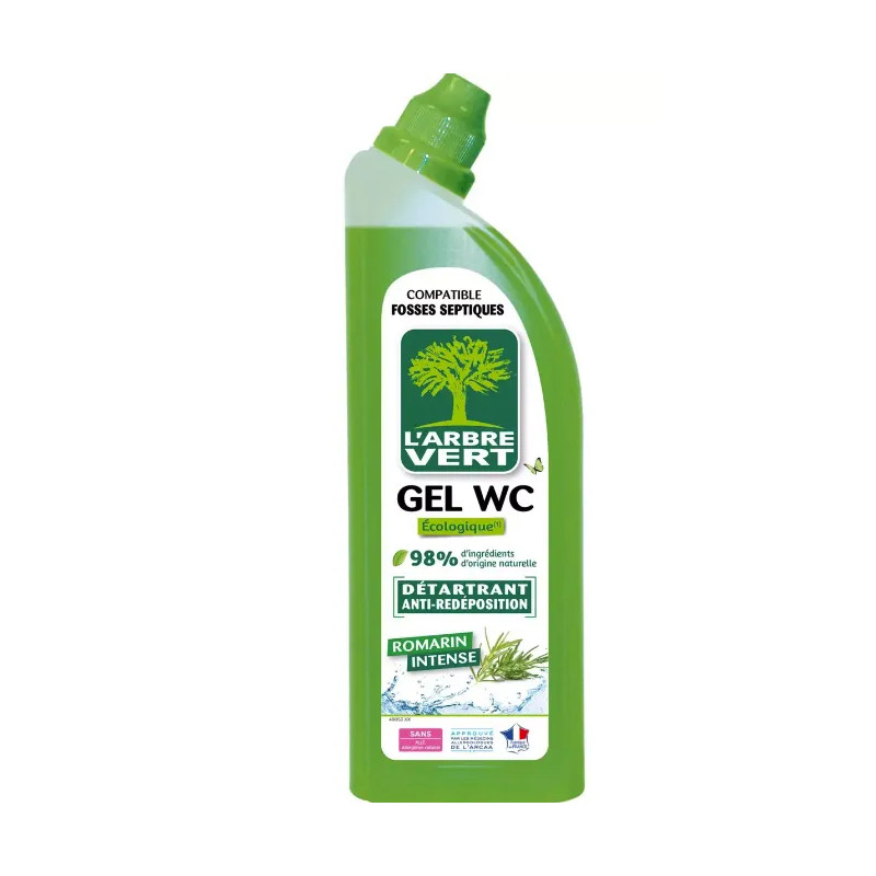 Gel WC détartrant au romarin 750ml.