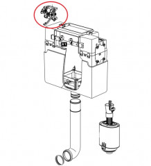 Lever block for Schwab concealed cistern mechanism 187.200