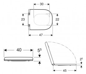 Asiento inodoro GEBERITRenova Comfort, compatible ALLIA Lattitude