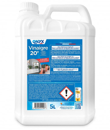 Vinaigre ménager concentré 20 degrés, 5 litres