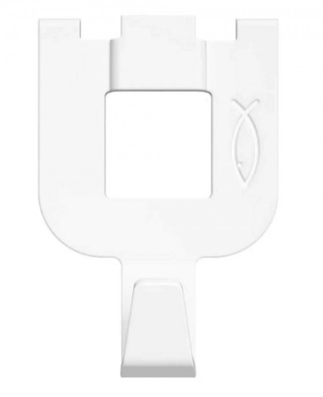 Fast & Fix wall hook, white, blister pack of 8 pieces