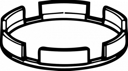 HANSA plastic mounting ring for Hansamix, Hansadisc, Hansamedica and Hansamat AM adjustment handles, part no. 823 and 835