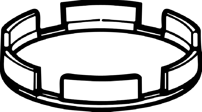 HANSA plastic mounting ring for Hansamix, Hansadisc, Hansamedica and Hansamat AM adjustment handles, part no. 823 and 835