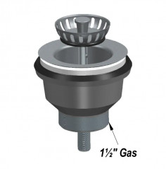 Bond mit Korb für Spüle gré Durchmesser 86 für Loch Durchmesser 60 mm, Nickel satiniert