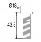 Tornillo M12 negro de PVC para fijación central de desagüe de fregadero Valentin, juego de 2