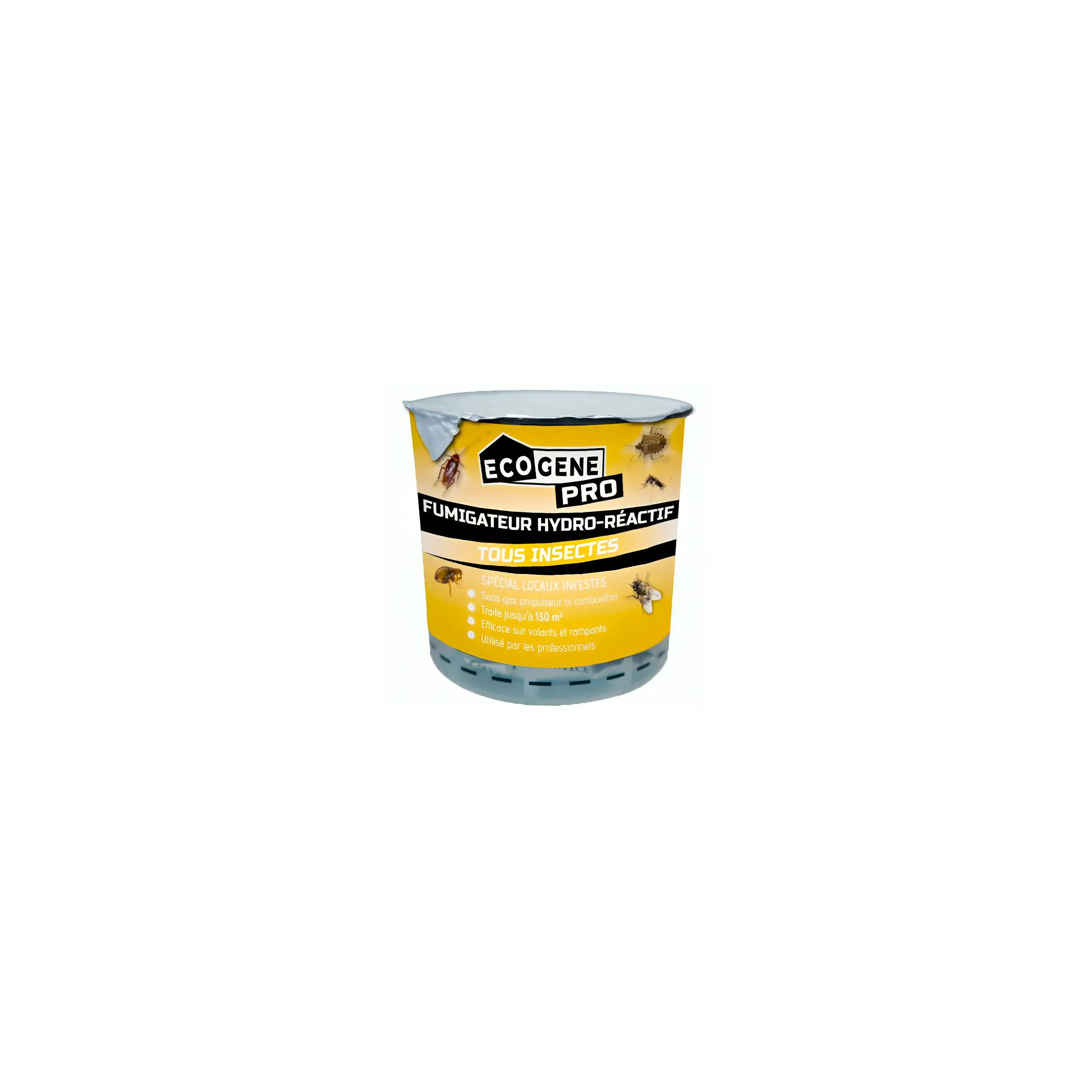 Fumigateur insecticides, fumigène hydro-ractif tous insectes, 130 m3, 10g