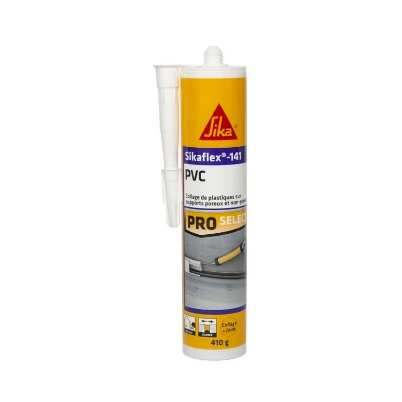 Sikaflex 141 PVC gris, cartucho de 380 g.