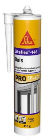 Sikaflex 146 bois blanc, cartouche de 380g.