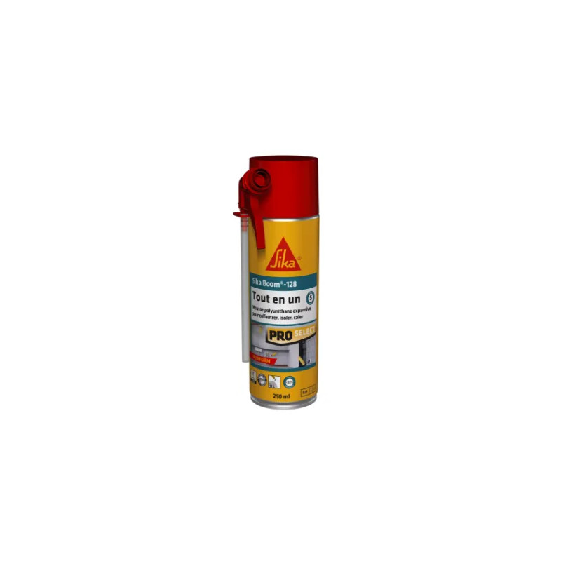 Sikaboom 128 all-in-one expanding foam, 250ml cartridge.