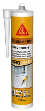 Sikaseal 184 maçonnerie blanc, cartouche de 300ml.