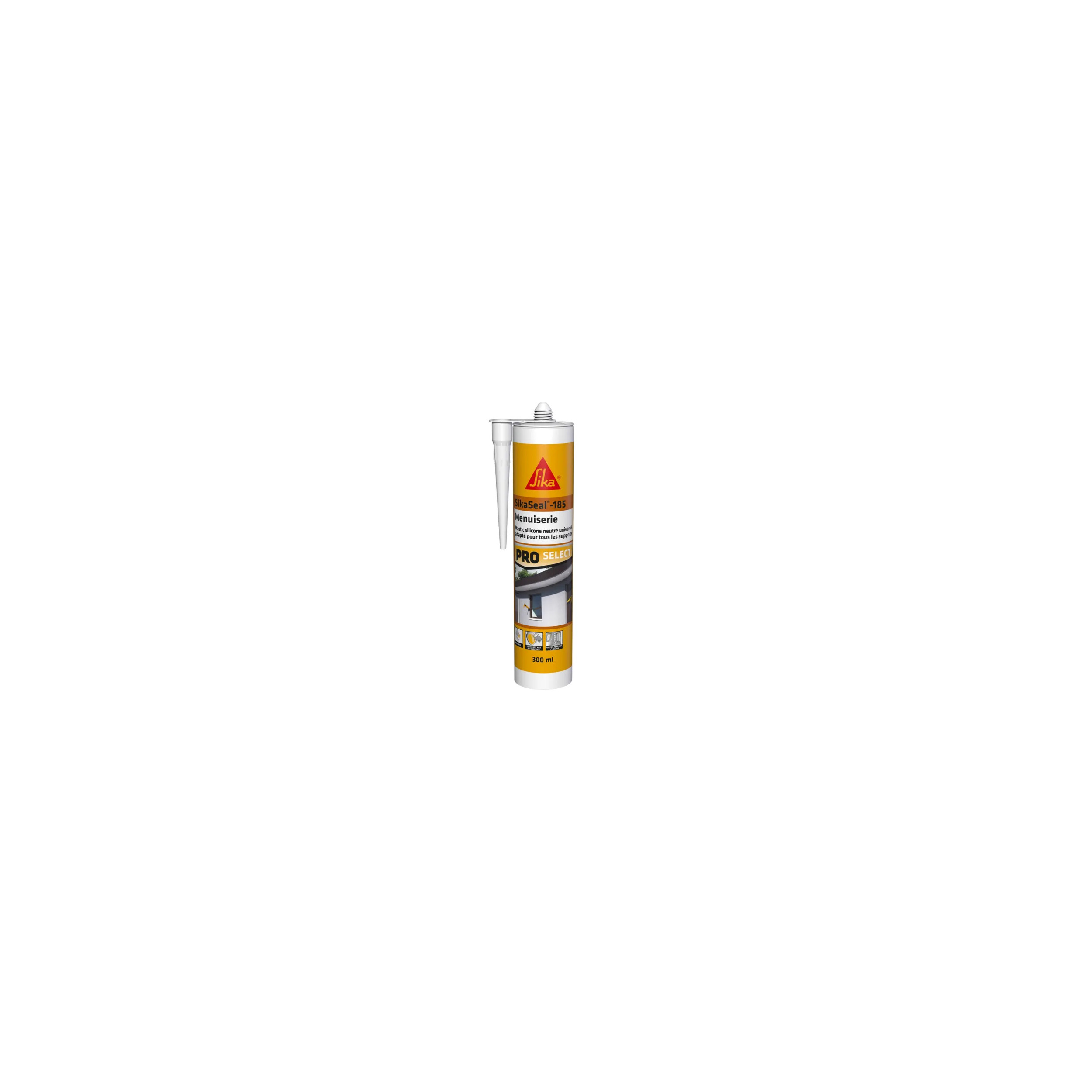 Sikaseal 185 menuiserie transparent, cartouche de 300ml.