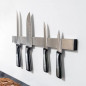 Wall-mounted magnetic bar for kitchen knives 400 mm, stainless steel