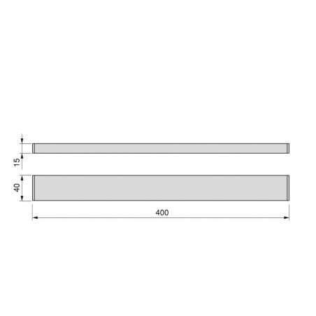 Barre magnétique murale en acier inoxydable pour couteaux de cuisine, longueur 400 mm