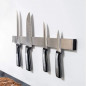 Wall-mounted magnetic bar for kitchen knives 400 mm, stainless steel