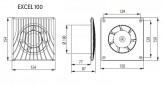 Excel series timed hygrostat extractor diameter 100mm.